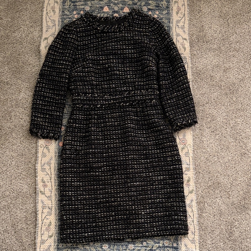 Elegant RARE Black Tweed JCrew Collection Dress